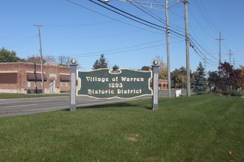 Warren city sign