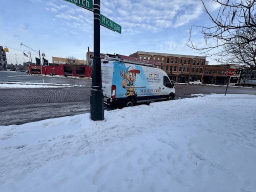 A full view of McCarver Mechanical Heating & Cooling’s fully-stocked trucks—the best way to ensure fast Clinton Township Furnace repairs.